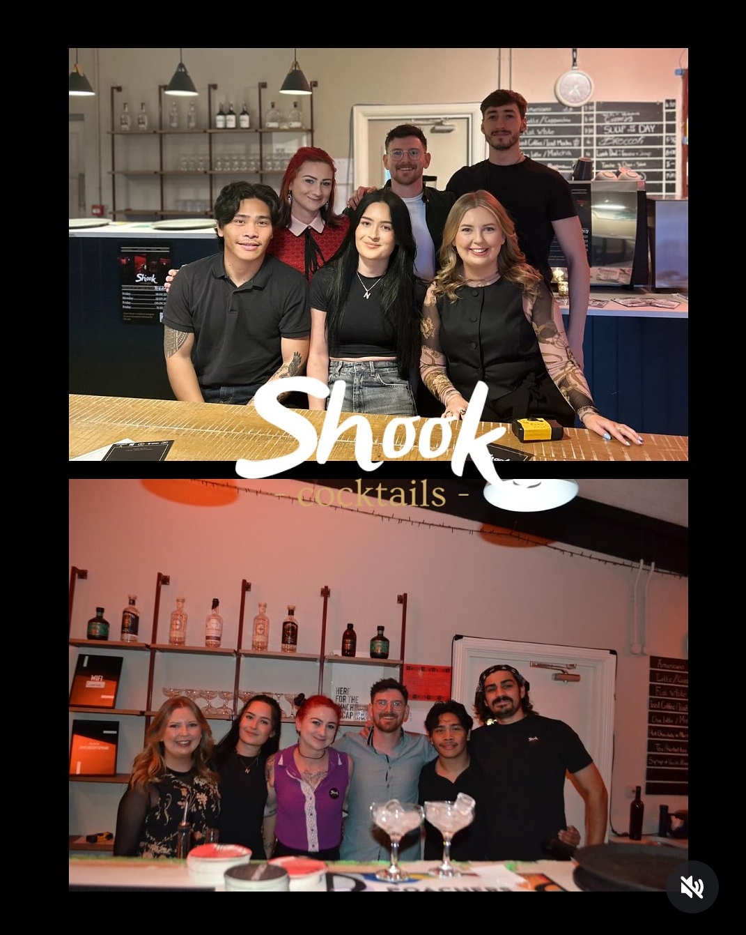 The Shook Cocktails team behind the bar